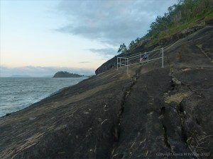 Rock at south end of Trinity Beach in Queensland
