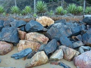 Rock armour at Trinity Beach in Queensland