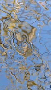 Reflection pattern on moving water