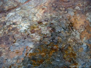 Close up photograph of metamorphic rock