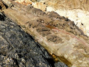 Rock texture and pattern at Moulin Huet Bay