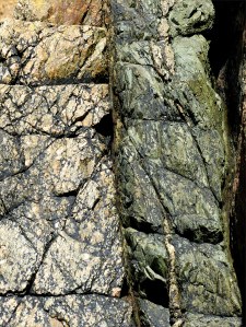 Rock texture and pattern at Moulin Huet Bay