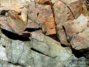 Rock texture and pattern at Moulin Huet Bay