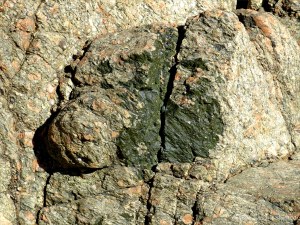 Rock texture and pattern at Moulin Huet Bay