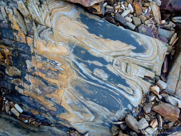 Rock texture and pattern at Garretstown in County Cork