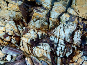 Rock texture and pattern at Garretstown in County Cork