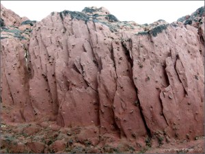 Rock textures and colours on the seashore