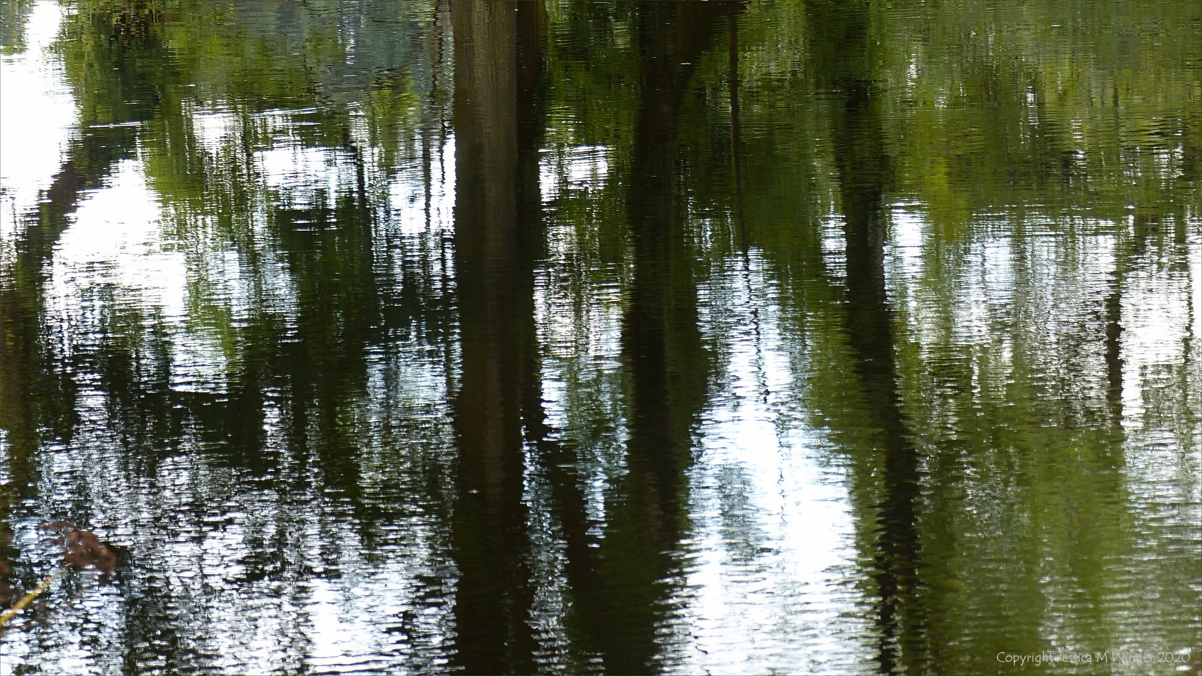 Natural abstract reflections on a canal