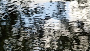 Natural abstract patterns in reflections on water