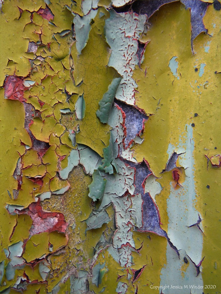 Colour, pattern and texture in peeling paintwork