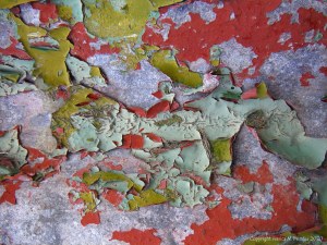 Colour, pattern and texture in peeling paintwork