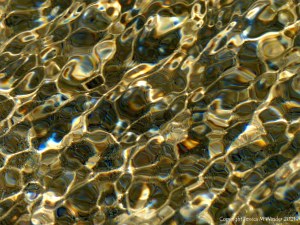 Natural patterns of rippled water with reflected light