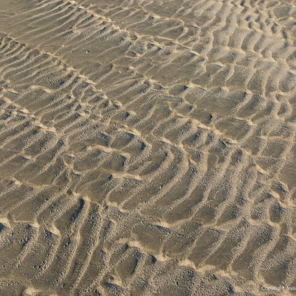 Sand ripple patterns on the beach