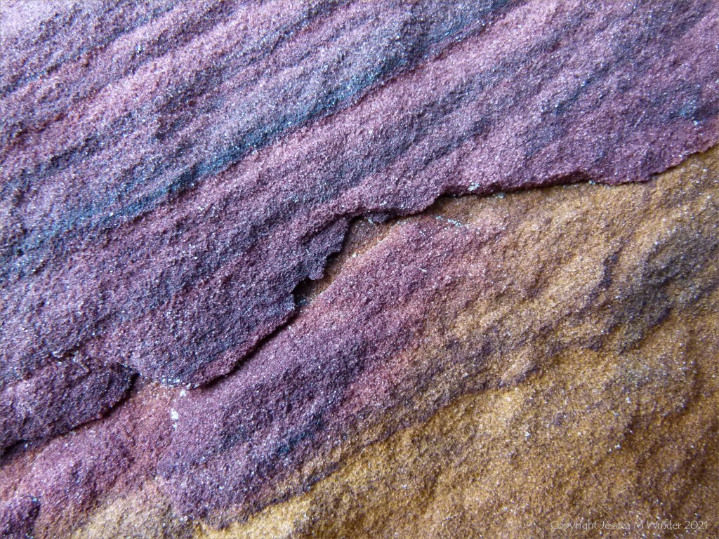 Close-up of natural pattern and texture in rock