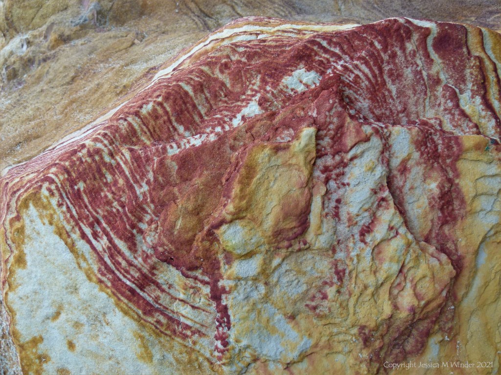 Close-up of natural pattern and texture in rock