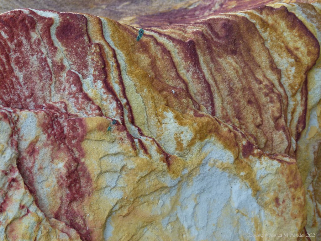 Close-up of natural pattern and texture in rock