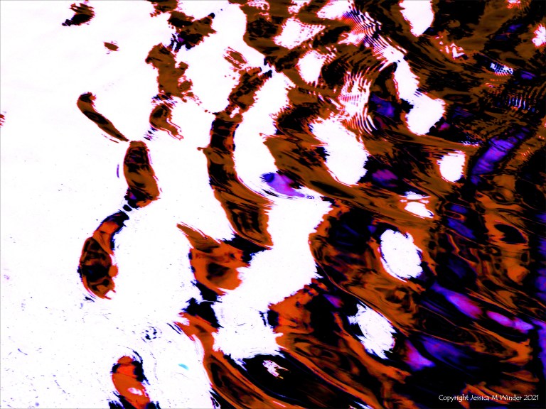 Abstract natural patterns based on water surface reflections