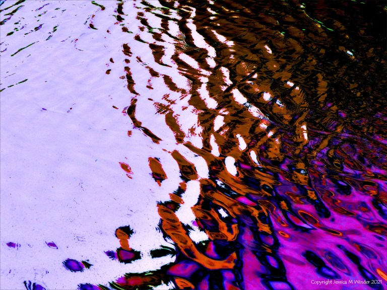 Abstract natural patterns based on water surface reflections