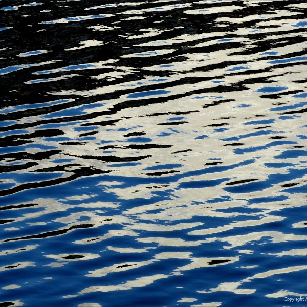 Detail of sea water pattern, texture, and light reflection