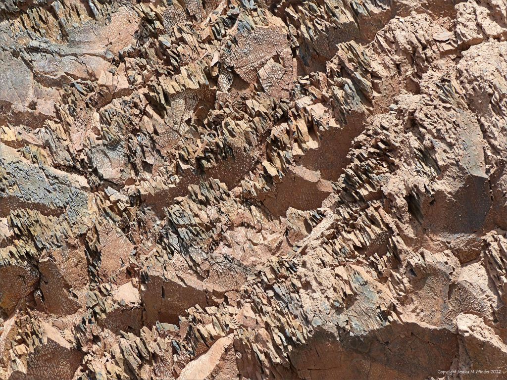 Natural rock pattern and texture in sedimentary Silurian strata