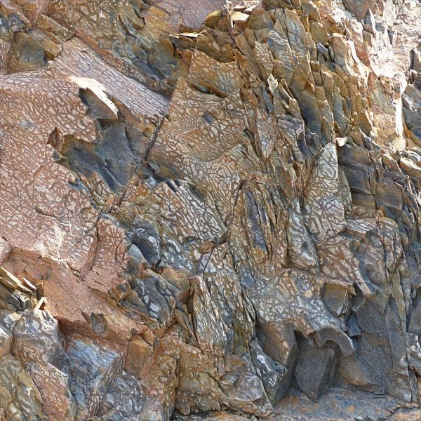 Natural rock pattern and texture in sedimentary Silurian strata