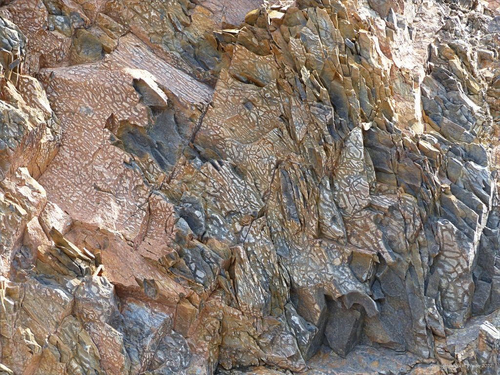 Natural rock pattern and texture in sedimentary Silurian strata