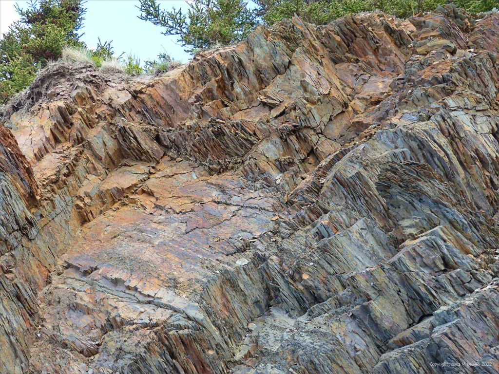 Natural rock pattern and texture in sedimentary Silurian strata