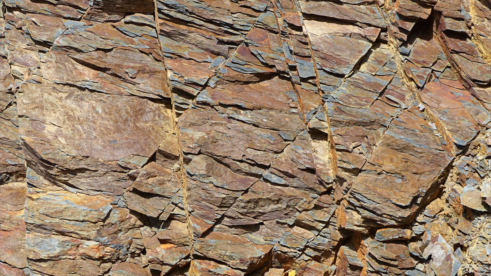 Natural rock pattern and texture in sedimentary Silurian strata