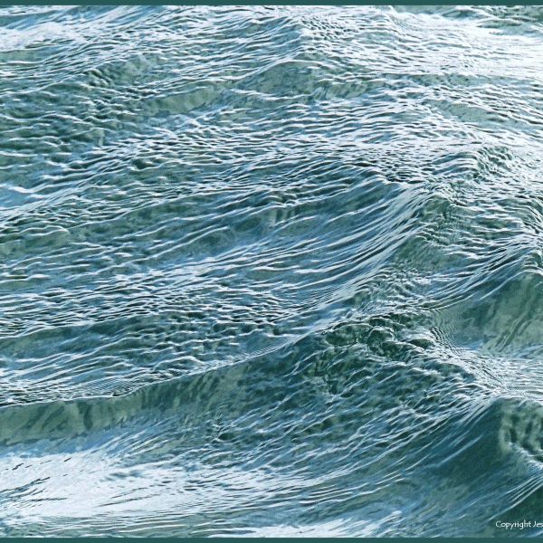 Natural abstract patterns of water surface texture on the sea