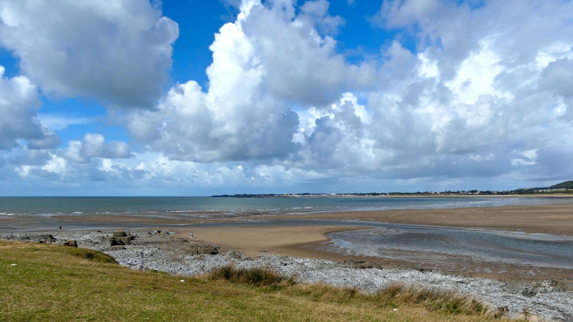 Beautiful coastal view looking from Ogmore-by-Sea towards Porthcawl on the Glamorgan Heritage Coast
