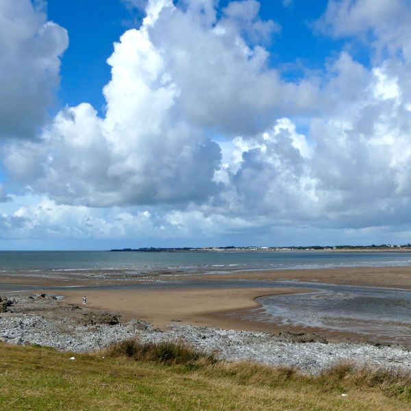 Beautiful coastal view looking from Ogmore-by-Sea towards Porthcawl on the Glamorgan Heritage Coast